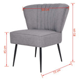vidaXL Chaise de Cocktail Chaise pour Salon Séjour Bureau Fauteuil Gris Clair