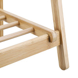 LANGRIA Portant Sèche-Linge à Vêtements Pliable fait en Bois de Bambou avec 1 Tige et 4 Crochets Latéraux Conception en Forme de A, Capacité 20 (Couleur Bambou Naturel)