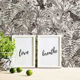 Papier peint perroquet noir & blanc 372105 | Papier peint noir et blanc 37210-5 | Papier peint jungle intissé vinyle | Papier peint salon & chambre
