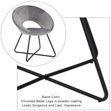 Duhome Chaise Salle à Manger en Tissu (Velours) Gris Chaise de conférence réception sélection de Couleur Design Excellent avec Pieds en Metal 439D