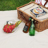 Hamac de camping en extérieur pour lit simple ou double en coton pour 2 personnes, balançoire de couchage portable avec sac de transport pour patio, cour, jardin, porche et voyage Blanc/260 x 150 cm
