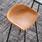 FIONAT Tabouret de Bar avec Repose-Pieds Et Dossier Chaises de Bar en Cuir PU Noir Jambes en Métal Vintage Rétro Petit Déjeuner Tabourets de Bar pour Comptoir Sièges de Cuisine Hauteur 65 Cm