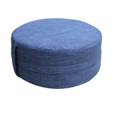 Italian Concept 101 Pouff Lindon, polyuréthane et Tissu, Bleu, 50 x 50 x 20 cm