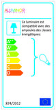 Aluminor MADISON LT B LAMPE 2 x E27, Métal, Noir