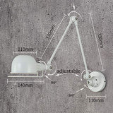 Applique murale extensible à long bras rétro, applique murale industrielle réglable, entrepôt/grange (Couleur : NOIR)
