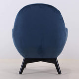 Menzzo Berlin Fauteuil, Velours, Bleu, 78