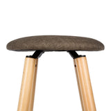 Atmosphera Lot de 2 tabourets de Bar - Look Moderne Epuré - Coloris Taupe Chiné