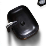 BABIFIS Lavabo, Petit Compact Minuscule Minuscule Salle de Bains lavabo évier Mur Suspendu courbé avec Fixations déchets et Robinet, 53 * 39.5 * 14.5cm