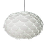 B.K. Licht suspension design blanc, plafonnier élégant, éclairage intérieur, lustre chambre bureau, lampe plafond cuisine salon salle à manger couloir, culot E27, IP20, max. 60W, Ø 460 mm