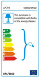 Lucide 45565/01/30 Lampe de table, Acier, E27, 40 W, Noir