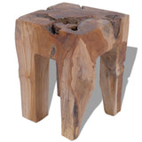 Festnight Tabourets en Teck Massif Table d'appoint Nature Marron 30 x 30 x 40 cm