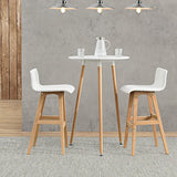 [en.CASA] Comptoir de Bar Blanc avec Tabouret de Bar hêtre Table de Bar Table Haute