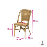 Rotin Design Black Friday Week: -47% Lot de 6 chaises Selva Miel en Osier