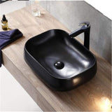 BABIFIS Lavabo, Petit Compact Minuscule Minuscule Salle de Bains lavabo évier Mur Suspendu courbé avec Fixations déchets et Robinet, 53 * 39.5 * 14.5cm