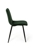 La Chaise espagnole Denia Chaise, Tissus, Vert Bouteille, 44 cm (Largeur) x 55 cm (Profondeur) x 88,5 cm (Hauteur)