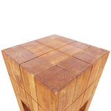Tidyard Tabouret en Bois de Récupération Massif à La Main 28 x 28 x 40 cm
