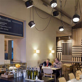 LEIKAS Industrielle en Aluminium Suspension De L'araignée avec Acrylique Noir Blanc LED Suspendu Plafond Lampes Bureau Café Bar Décor