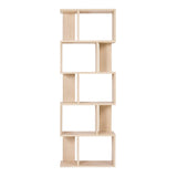 Rebecca Mobili RE4788 Étagère Moderne, bibliothèque en Bois, 5 étagères, Style Moderne, Beige, ameublement Salon, Maison, Bureau, 172,5 x 60 x 24 cm