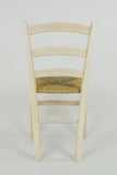 Tommychairs Chaise du Design - Set de 2 chaises Venice pour la Cuisine et la Salle à Manger, avec Structure en Bois, Coleur Aniline Blanche et Assise en Paille