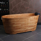VIOY Baignoire Chêne Baignoire Adulte Sauna Baignoire Baignoire Hôtel Accueil,Couleur Bois,S