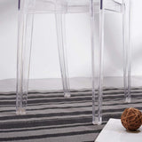 Across-EU Shop Lot de 2 Ghost Chaises en Acrylique Polycarbonate pour Salle à Manger, Salon, Bureau, Restaurant et Jardin, Taille: 91*35*48cm, Poids: 9kg, Transparent