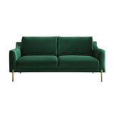 Mobilier-Deco Luna - Canapé 2 Places en Velours Vert