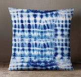 S4Sassy décoratifs pour la Maison Bleu Coussin Shibori Imprimer Square Pillow Coussin Sofa-24 x 24 Pouces