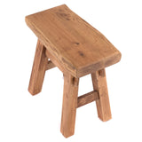 DESIGN DELIGHTS Tabouret en bois rustique vintage 40" | Bois dur recyclé, 43 x 45 x 27 cm (H x l x P) | Tabouret en bois massif, tabouret | Couleur : 08 miel ciré