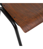 Atmosphera - Chaise Style écolier en Bois Marron Kiel H 83 cm Colonial