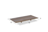 Furnhouse Malaga Acacia Plateau de Rangement en Bois Massif d'acacia Marron 50 x 100 x 8 cm