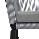 vidaXL 2X Chaises de Jardin Chaises de Terrasse Chaises de Patio Chaises d'Extérieur Sièges d'Extérieur Meuble de Jardin Anthracite Rotin PE