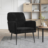 vidaXL Fauteuil Noir 62x79x79 cm Velours