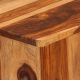 Tidyard Table Basse Bois | Table Basse Industriel | Table Console Bois Massif de Sesham 70 x 70 x 30 cm