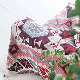 GRENSS Tapis Kilim pour canapé Salon Chambre à Coucher Tapis canapé Teint Couverture Rose Motif Ethnique Turque,Tapisserie Couvre-lit 120x180CM