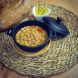 THE CHEF COLLECTION – Cocotte ronde, fonte naturelle non émaillée, pour cuisiner naturellement avec le goût authentique des aliments, 0.5 L,13,5x13,5x6,0 cm