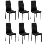 Anaelle Panana 6 x Chaises en Faux Cuir Haut Dossier pour Salle à Manger, Cuisine, Bureau, Restaurant et Bar, Taille: 42 x 52 x 96 cm, Poids: 20 kg
