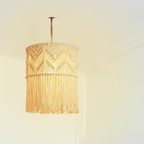 LOVIVER Abat-Jour en Macramé Naturel Suspendu Couvercle de Lumière Plafonniers Lustre MontageTtissé Boho pour Restaurant Salon Maison Café