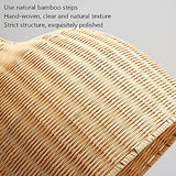 Suspension Rotin Osier Bambou, Abat Jour Osier Rotin Suspension, Traditionnel et Rustique pour Suspension. Fait Main Lustre en Rotin/Osier Tressé Nature. Rural Abat Jour Plafond Original (35cm)