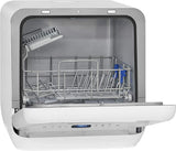 Bomann TSG 7402 Mini Lave-Vaisselle avec écran LED, réservoir d'eau intégré 5 litres, 5 programmes + Fonction supplémentaire, 2 pulvérisateurs, température de Nettoyage 45°C - 70°C, Blanc