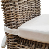 Meubletmoi Lot de 2 Chaises tressées en kubu Naturel de Salle à Manger - Style Osier rotin Exotique Classique Chic - Bora-Bora