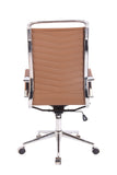 CLP Chaise De Bureau Batley avec roulettes en Similicuir Ou Cuir I Fauteuil Bureau Réglable avec Accoudoirs I Fauteuil De Direction Ergonomique, Couleur:Brun Clair, matière:Similicuir
