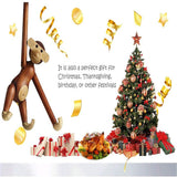 N / B Décoration de la Maison de Singe en Teck, Singe Suspendu en Bois, Statue d'animal Danois, Cadeau d'anniversaire Artisanal pour la Maison, Le Bureau, la décoration Murale