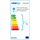 Relaxdays-10018505 Lampe sur pied Lampadaire Design Industriel Métal/Bois 179 cm hauteur réglable métal bois
