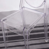 Across-EU Shop Lot de 2 Ghost Chaises en Acrylique Polycarbonate pour Salle à Manger, Salon, Bureau, Restaurant et Jardin, Taille: 91*35*48cm, Poids: 9kg, Transparent