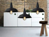Asvert Lustre Suspension Industrielle Vintage Noir en Métal Lampe Suspendue Eclairage Industriel Intérieur pour Salon Salle à Manger Cuisine Bar Loft