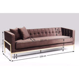 Canapé Loft marron 3 places Kare Design