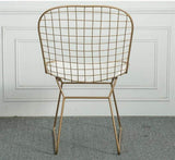 A NGDING Tabouret Nordic Ajourées Grillage Creative Chaise Dossier Fer Forgé Dossier Simple Casual Chaise Ordinateur Banquet Salle Makeup Hôtel Tabouret Simple Banc Métal Siège 81cm * 53cm