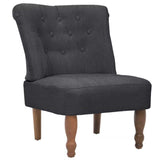 vidaXL 2X Fauteuils en Style Français Tissu Gris Chaises de Salon Maison
