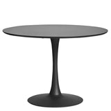 ambiato Oda Table de Salle à Manger Blanc Noyer 110 cm