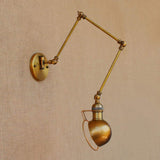 Applique murale à bras articulé rustique, lampe de mur industrielle de style rétro loft industrielle, applique murale jaune @ Jaune